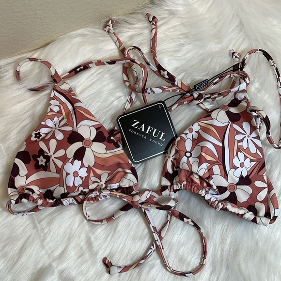 NWT Zaful Floral 2 Piece String Bikini - Picture 2 of 9